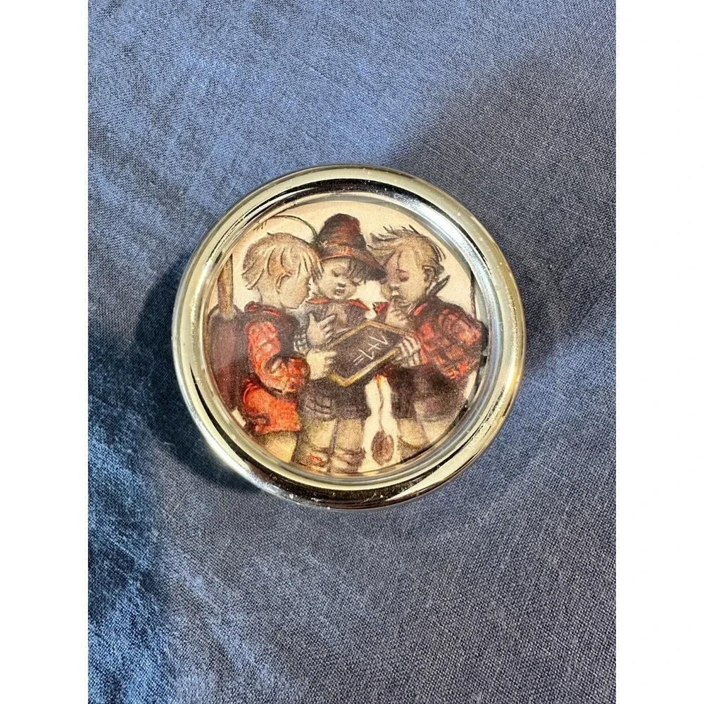 Vintage Mapsa The Swiss Movement Music Box Music Box Dancer Children Round